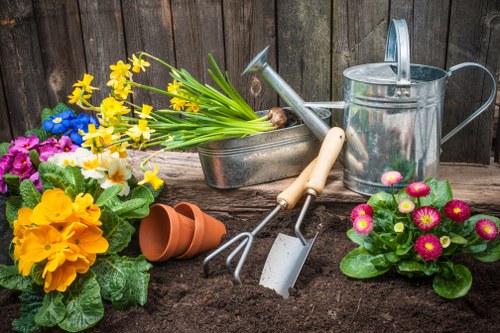 Edging and tidy-up on a semi-detached garden near Carshalton Park